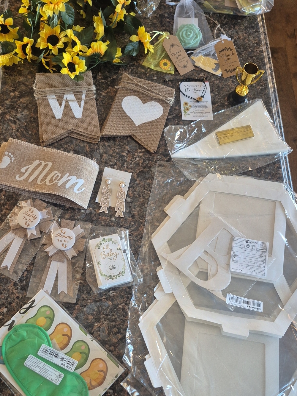 Sunflower Baby Shower Games, Decorations, Prizes And Thank You Gifts